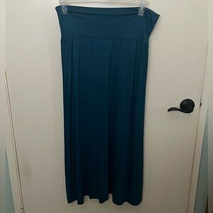 Peacock blue maxi skirt